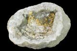 Keokuk Quartz Geode with Dolomite Crystals (Half) - Illinois #144762-2